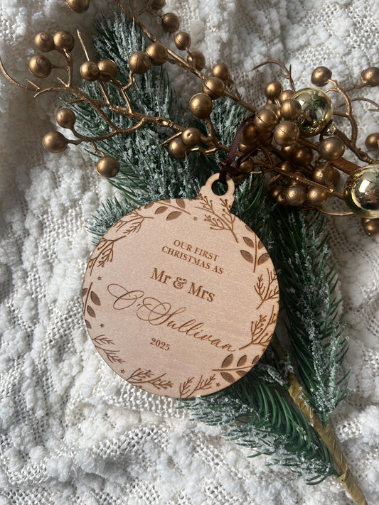 First Christmas Married Ornament