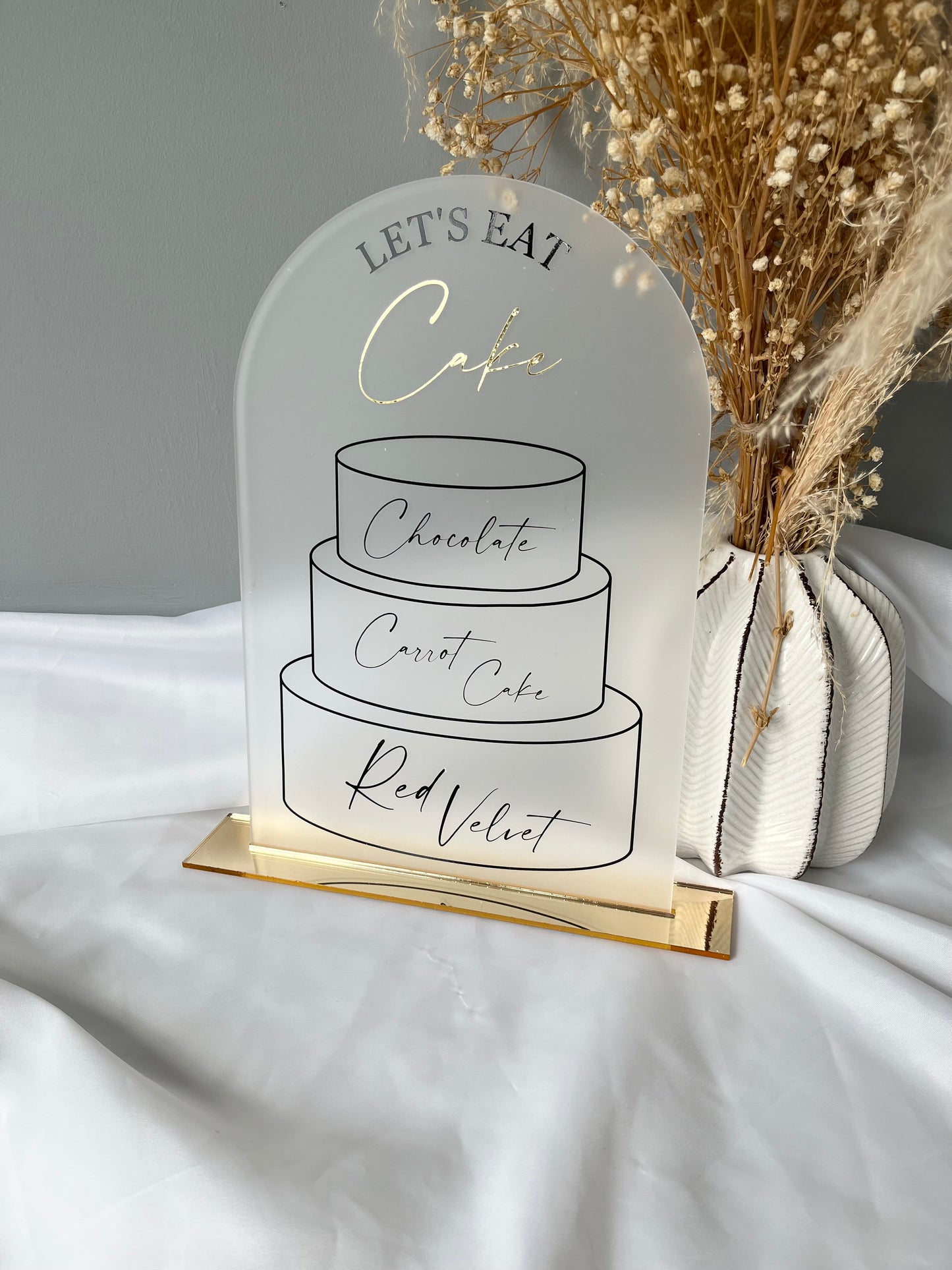 Arched Cake Sign