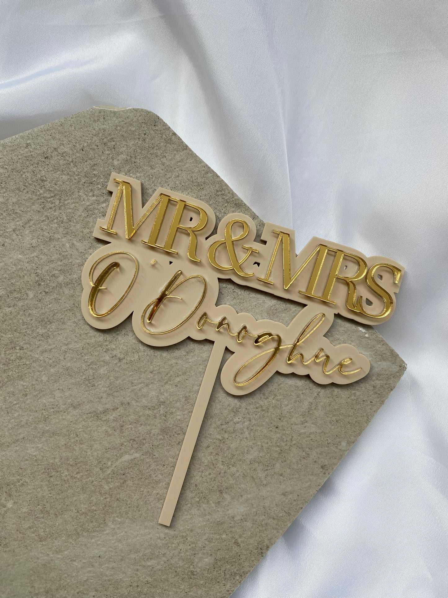 Mr and Mrs Cake Topper