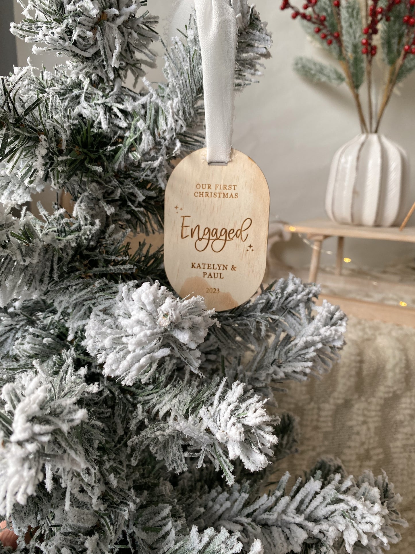 First Christmas Engaged Ornament