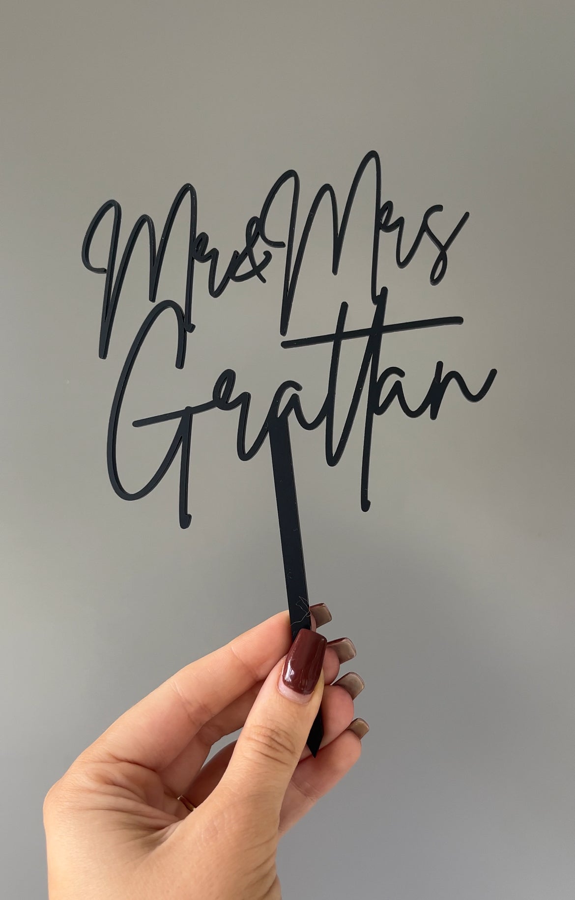 Wedding Single Layer Cake Topper