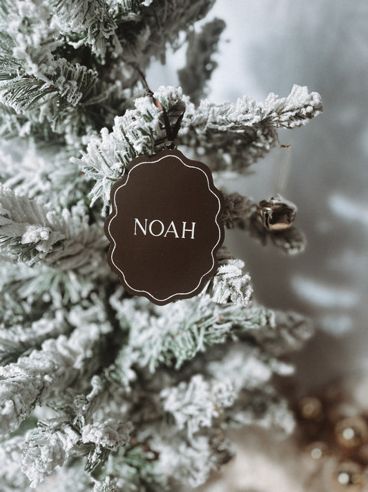 Custom Wavy Christmas Ornament