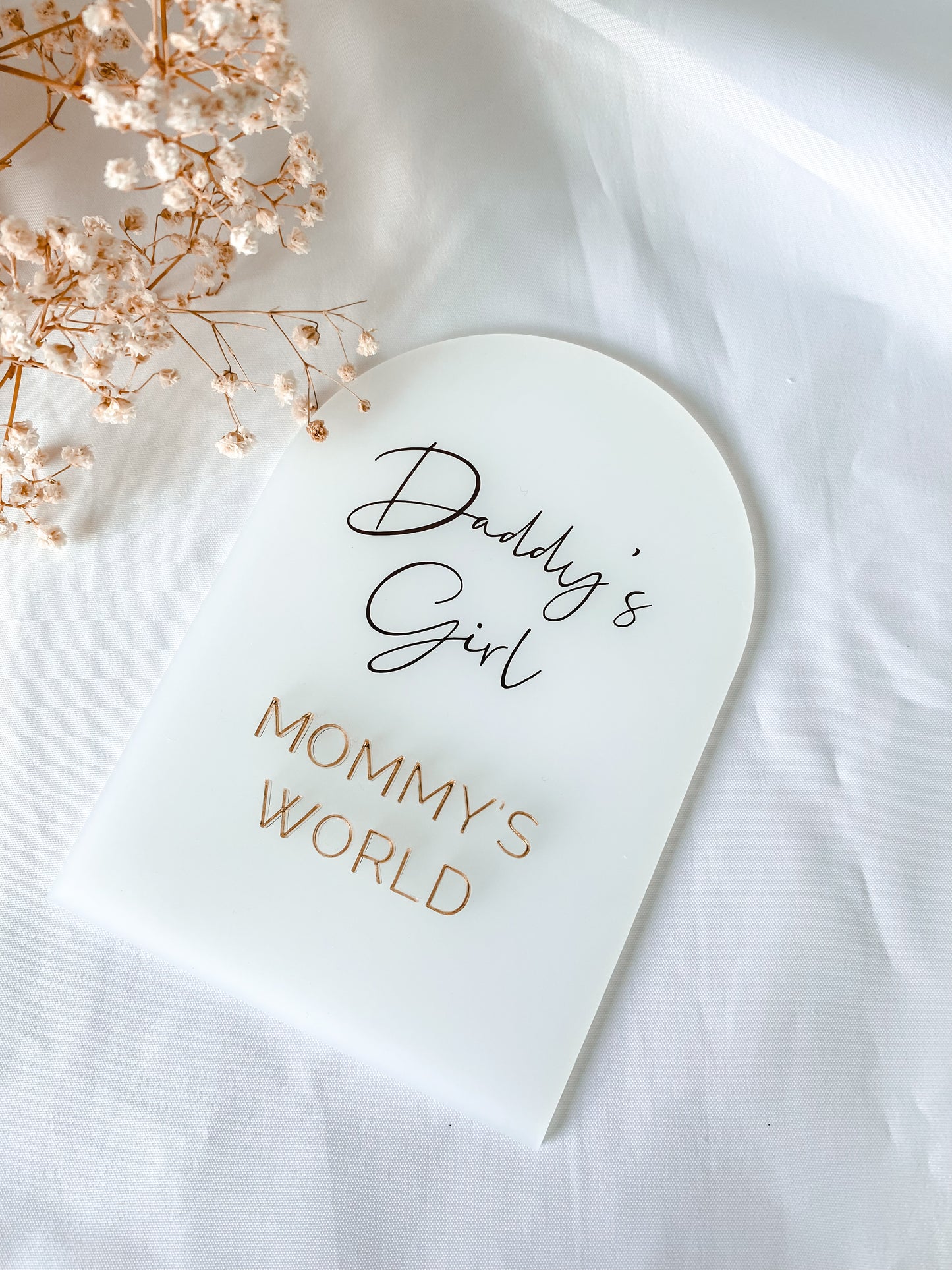 Arched Baby Sign