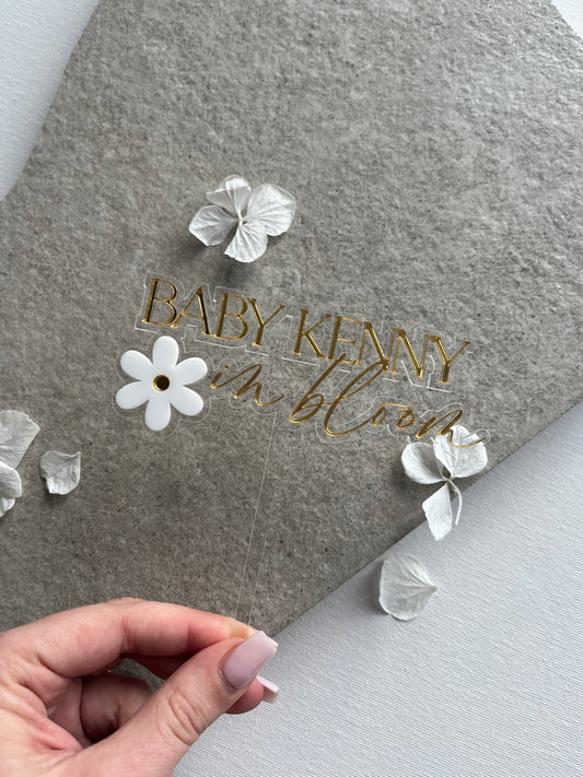 Baby in bloom 3D Cake Topper