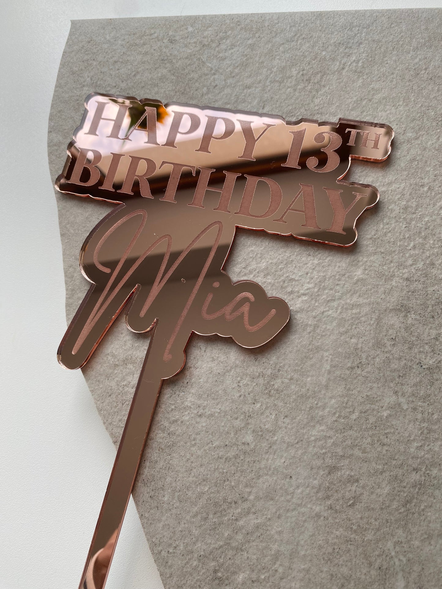Engraved Cake Topper
