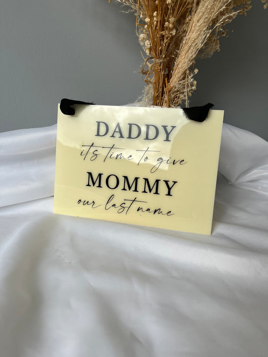 Pageboy/ Flower girl Signage