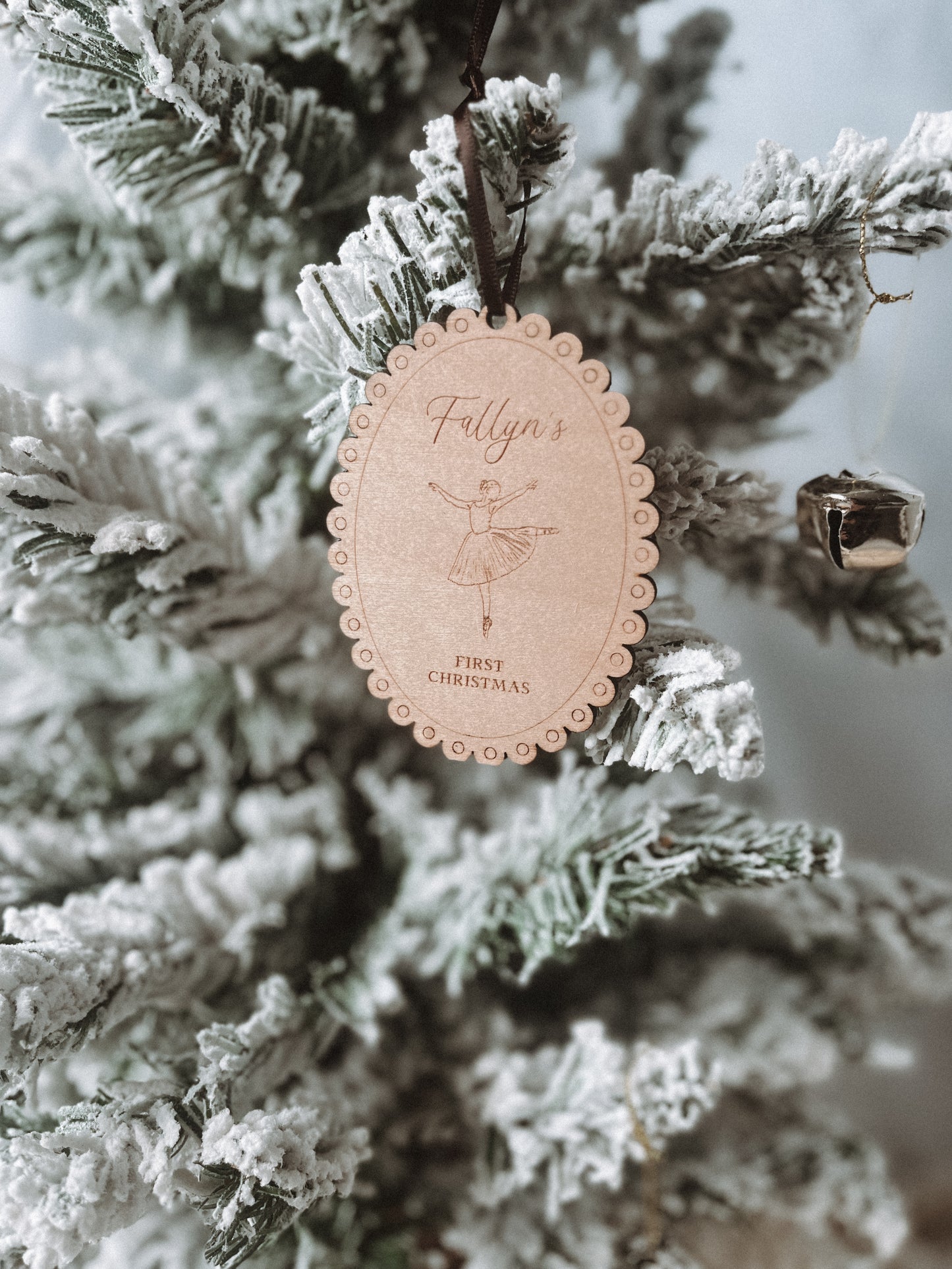 Vintage Baby’s First Christmas Ornament with Ballerina