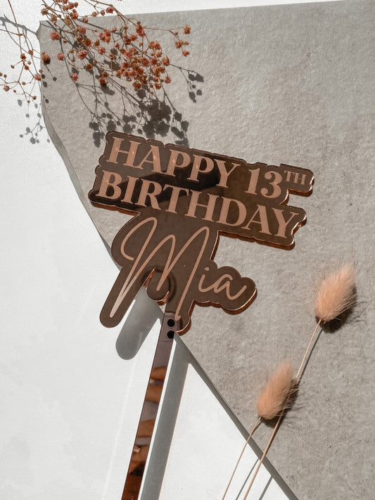 Engraved Cake Topper