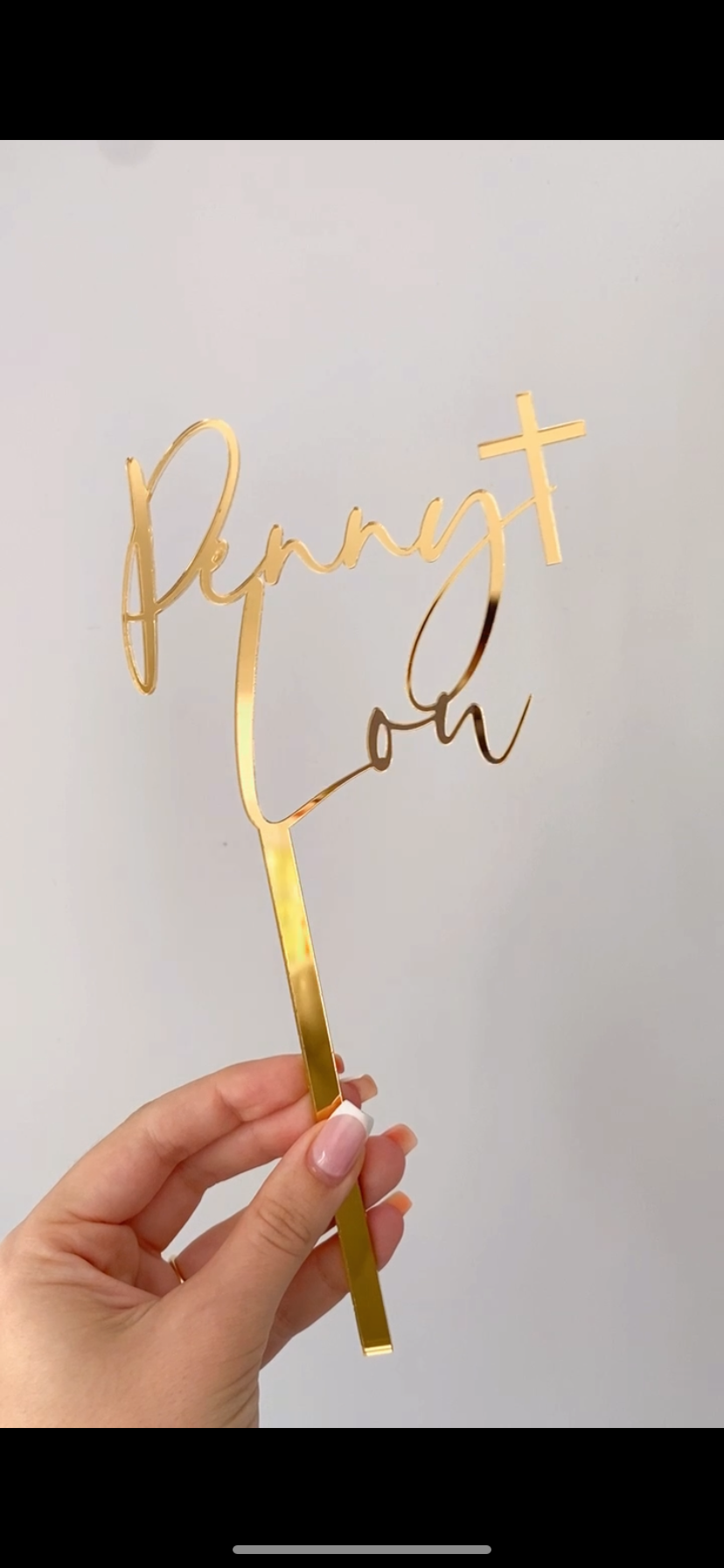 Single Layer Cake Topper