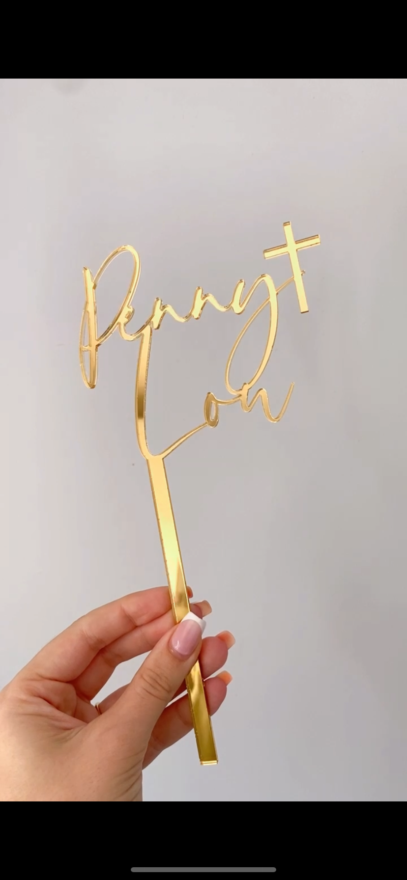 Single Layer Cake Topper