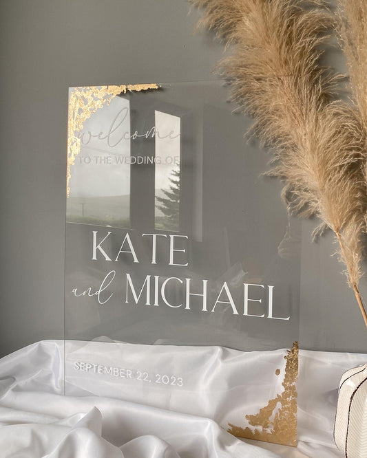 Foiled Edge Welcome Sign