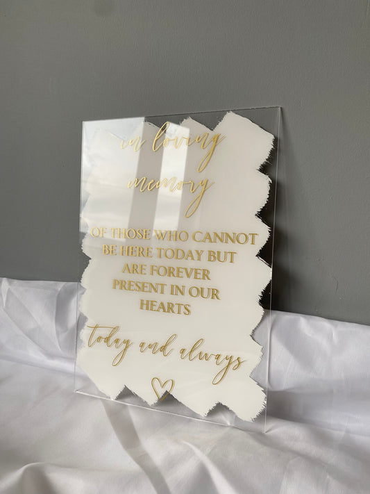 In Loving Memory Sign