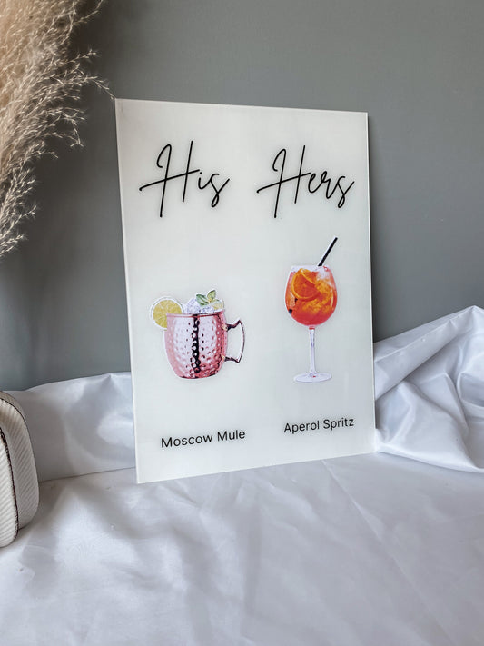 Signature Cocktail Signage