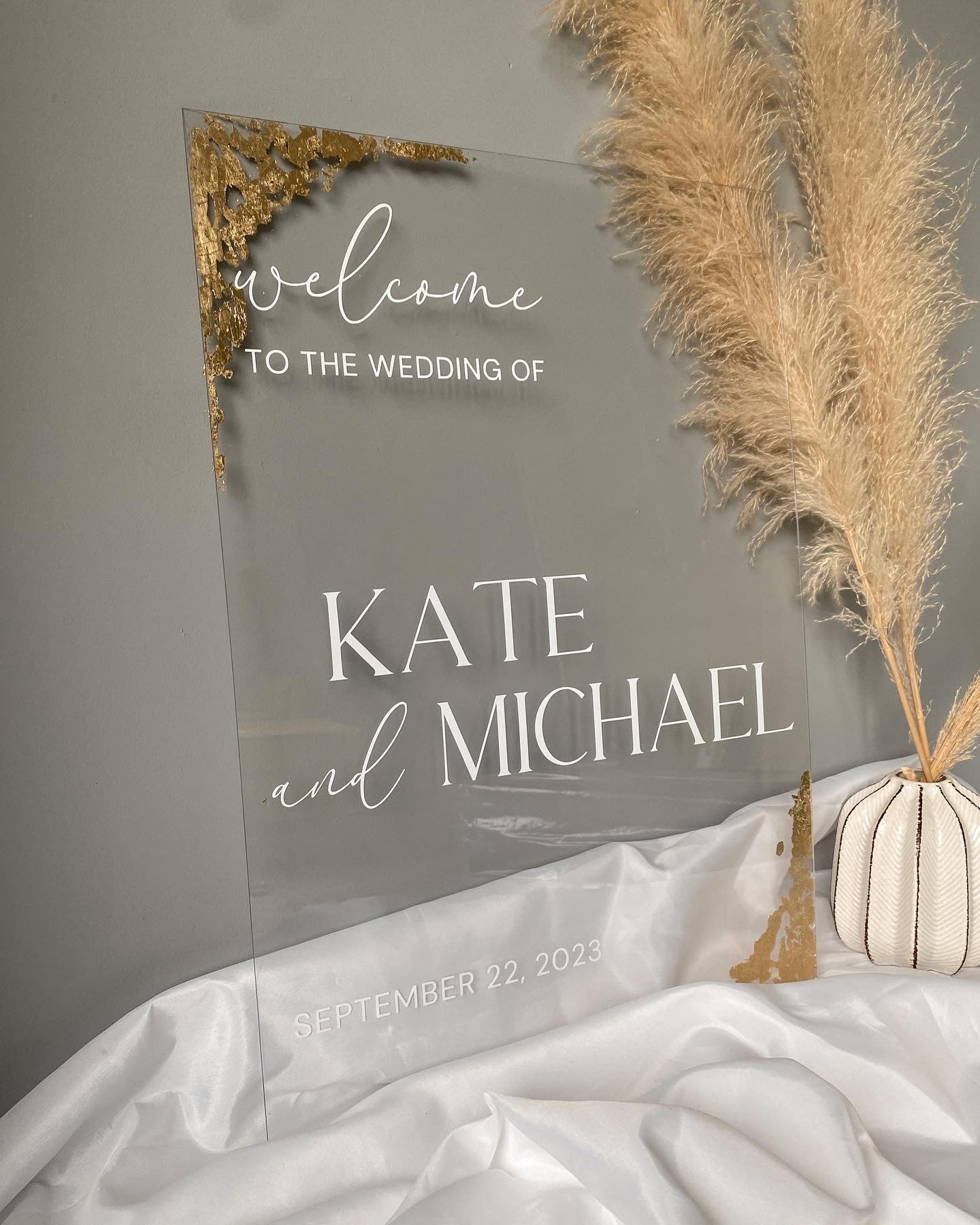 Foiled Edge Welcome Sign