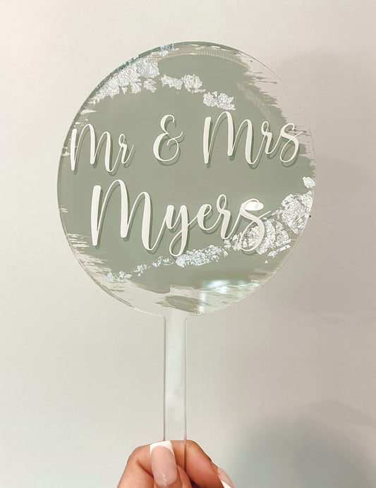 Round Cake Topper