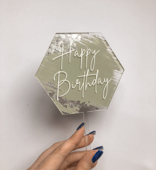 Hexagon Cake Topper
