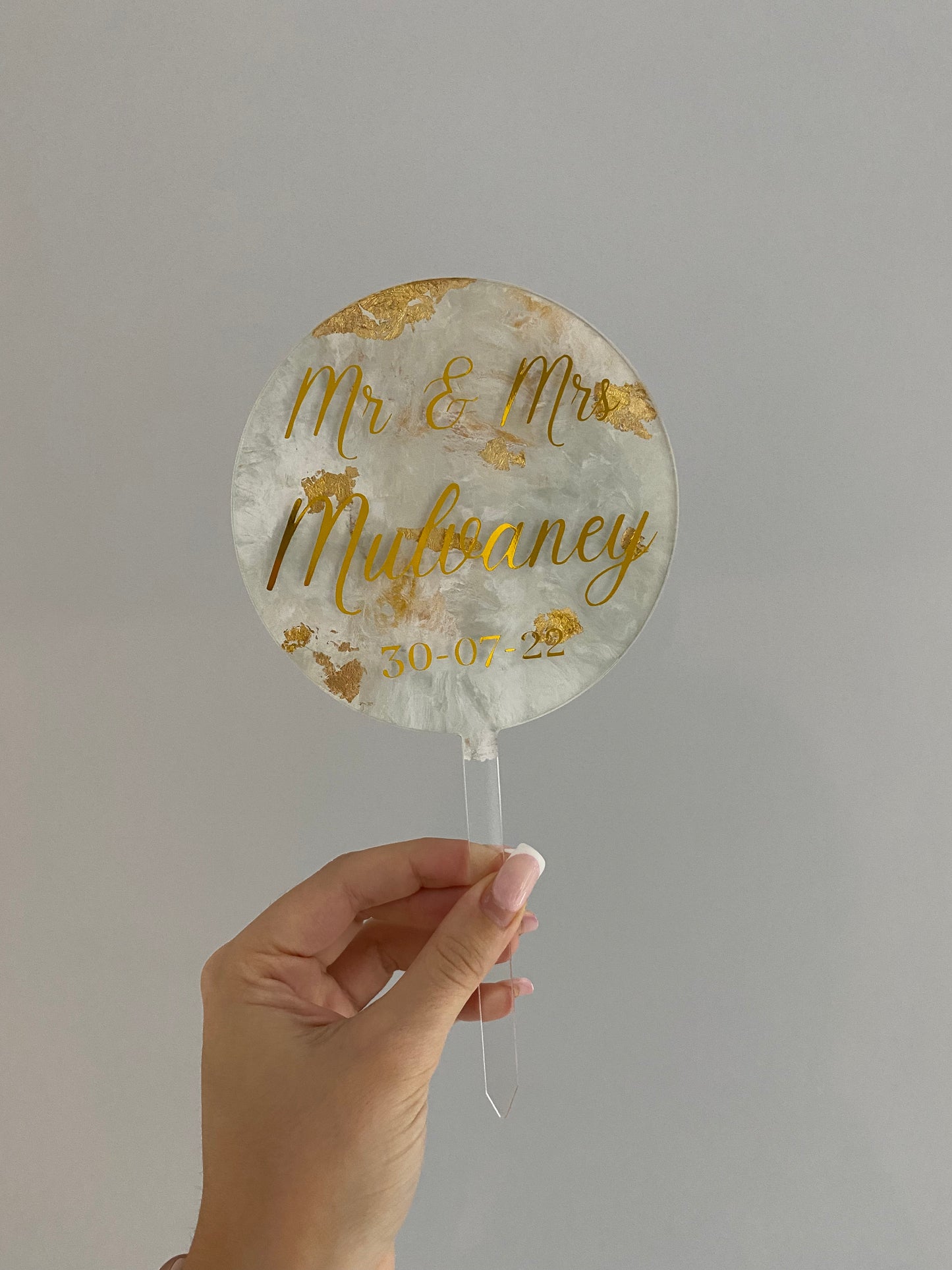 Marble Cake Topper
