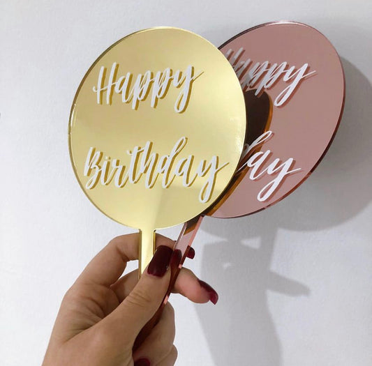 Mirrored Cake Topper