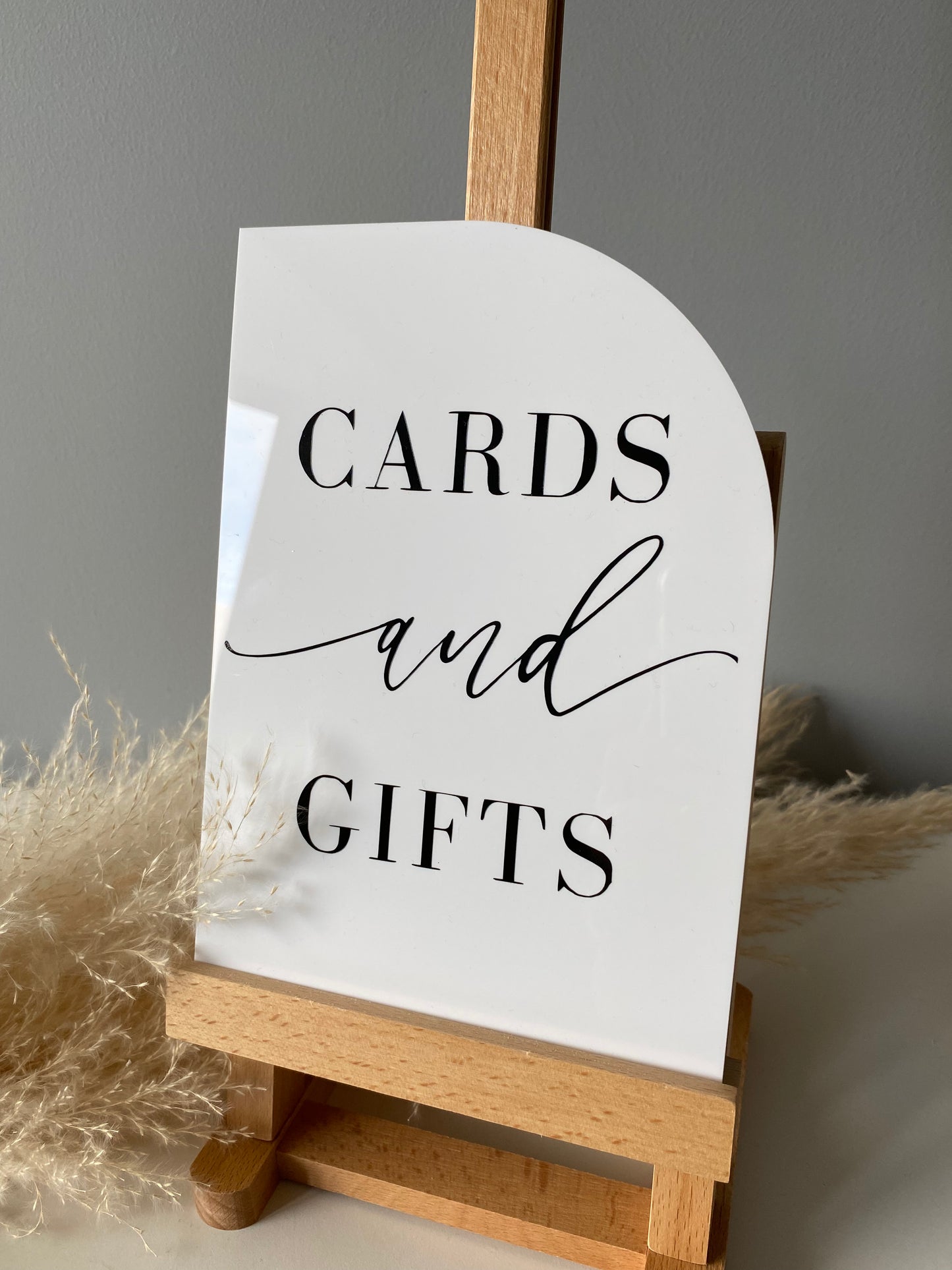White Semi Arched Signage