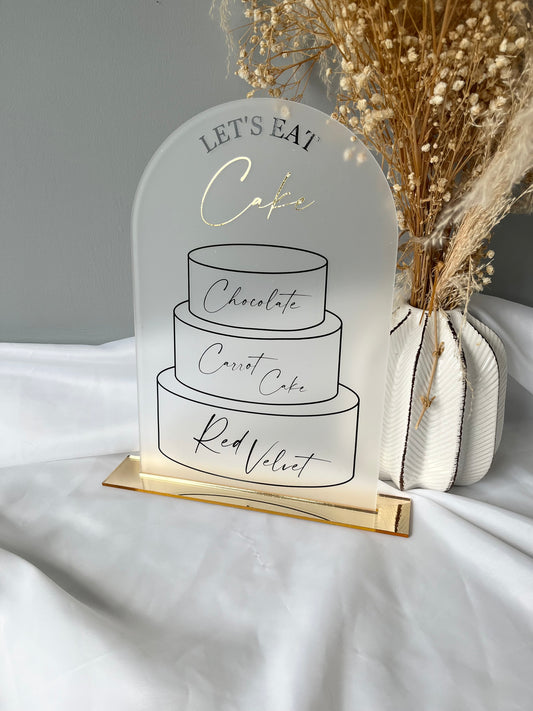 Arched Cake Sign
