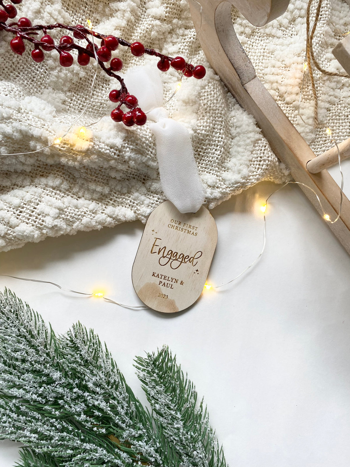 First Christmas Engaged Ornament