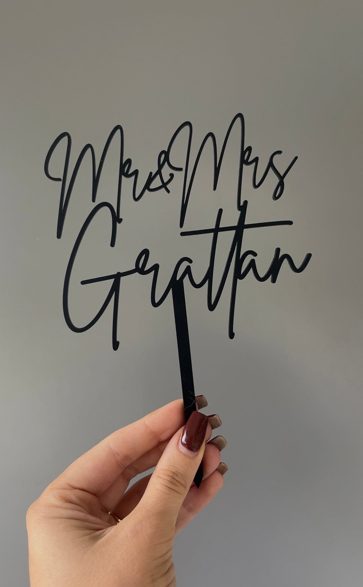 Wedding Single Layer Cake Topper