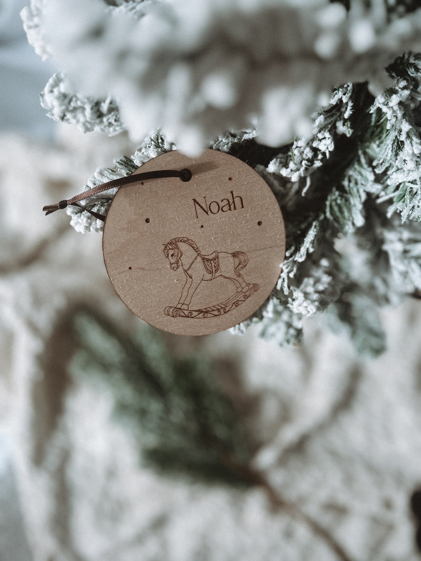 Baby’s First Christmas Ornament with Rocking Horse