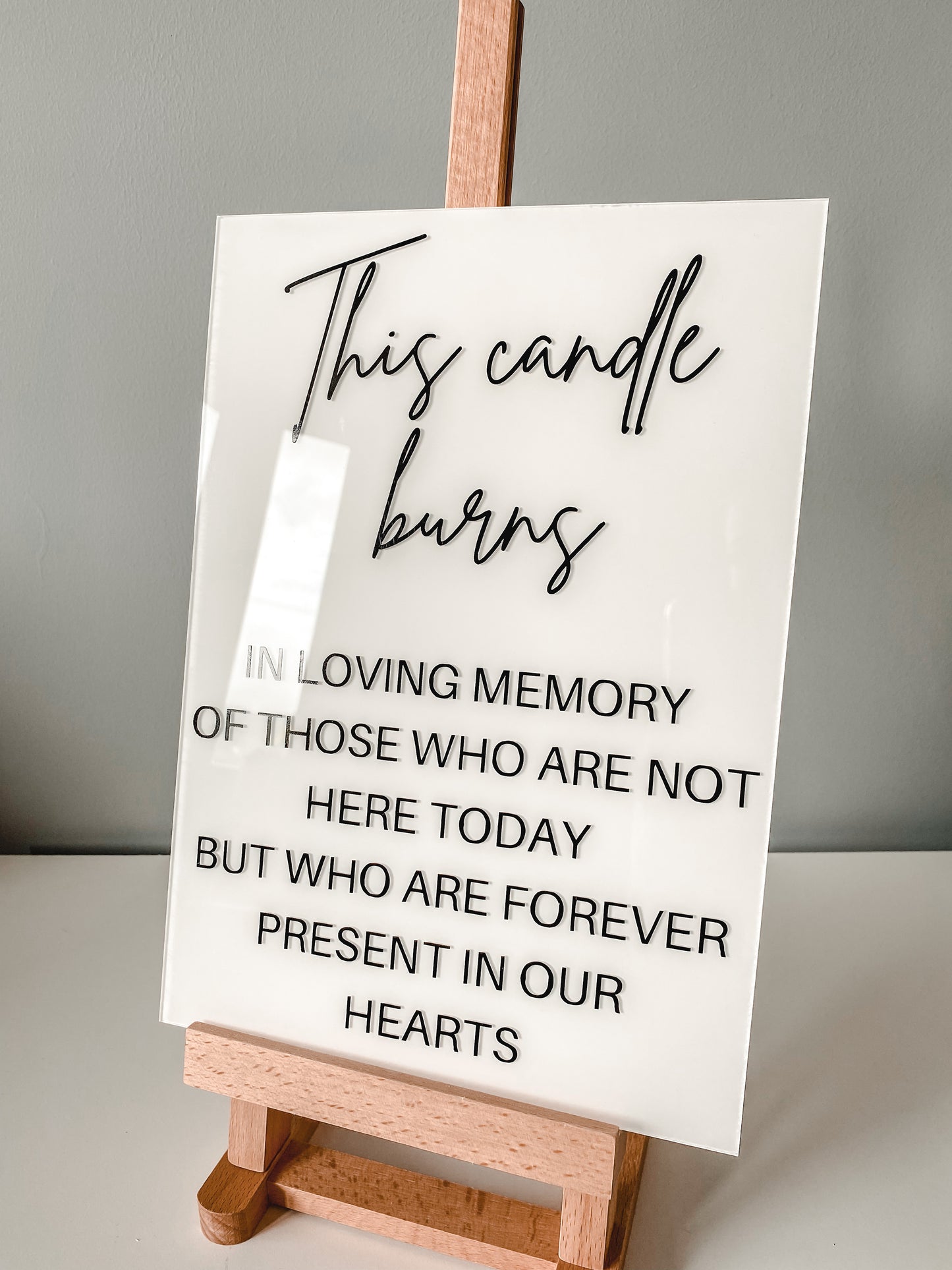 Memorial Candle Signage