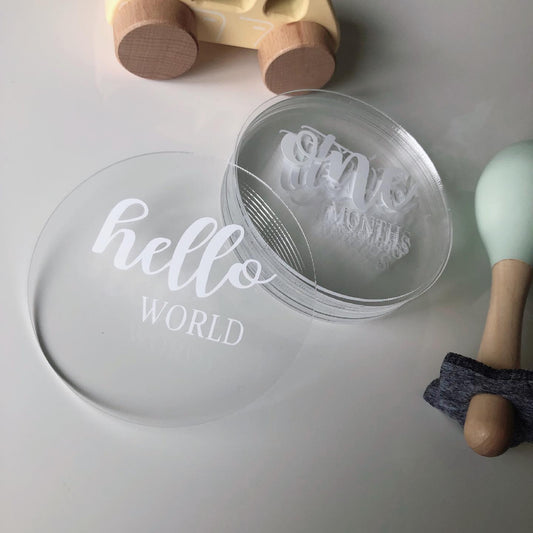 Baby Milestones - Clear Acrylic