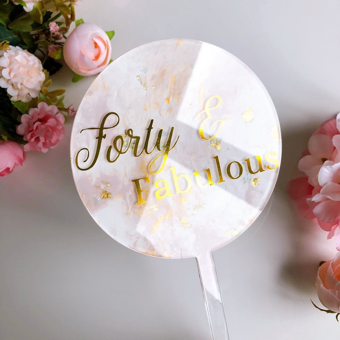 Marble Cake Topper